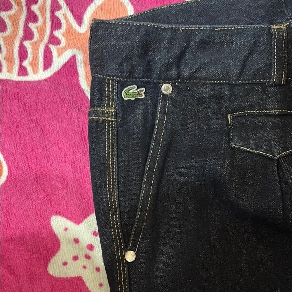 LACOSTE Dark Blue Denim Shorts